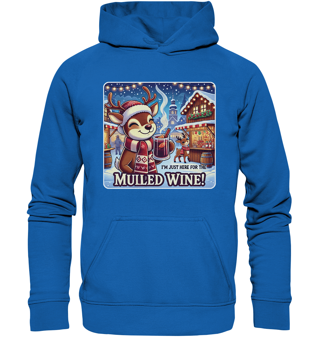 I'm Just Here for the Mulled Wine – Das festliche Rentier auf dem Weihnachtsmarkt! - Kids Premium Hoodie - FaunaFeels Onlineshop Kids & Babys