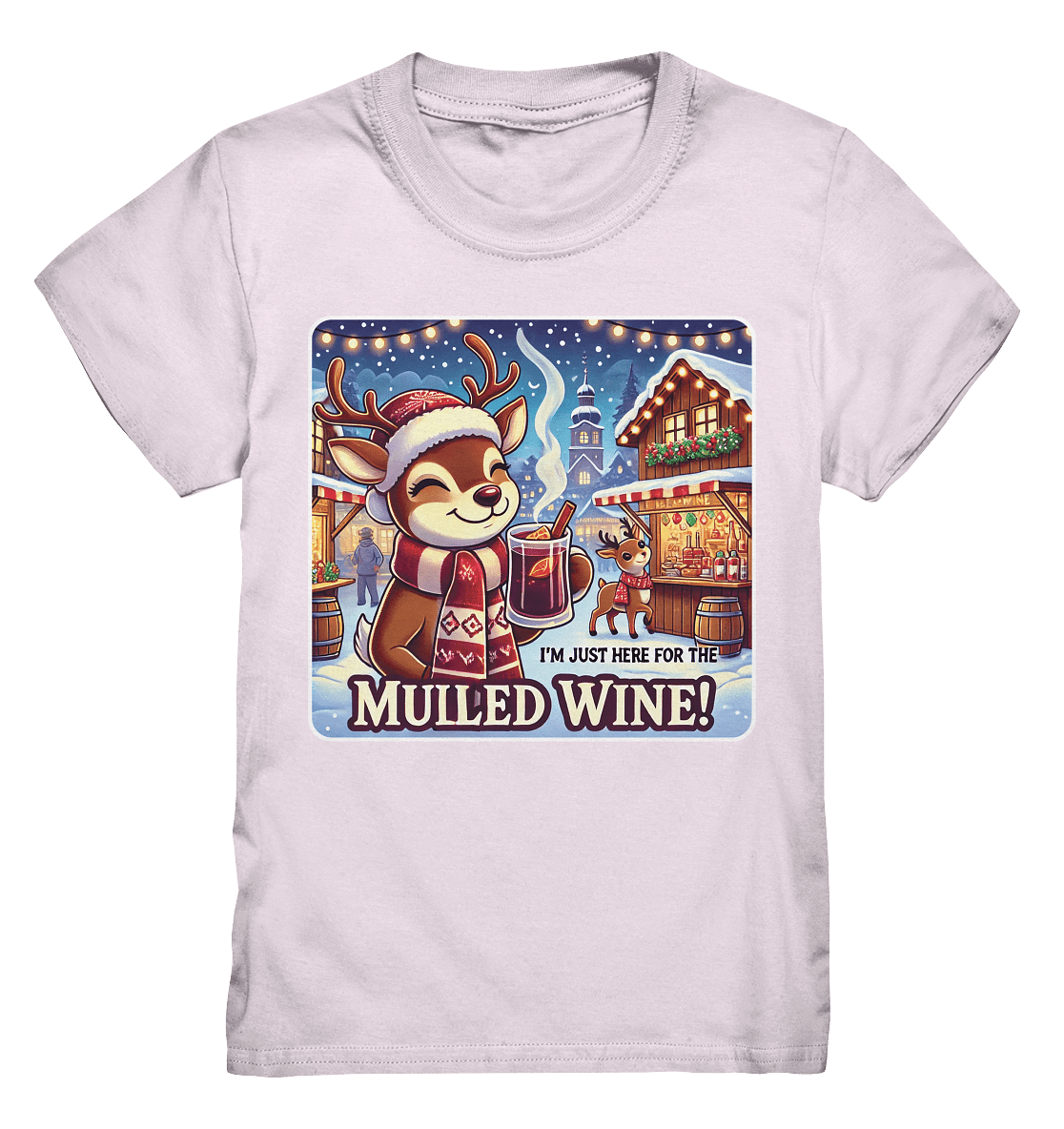 I'm Just Here for the Mulled Wine – Das festliche Rentier auf dem Weihnachtsmarkt! - Kids Premium Shirt - FaunaFeels Onlineshop Kids & Babys