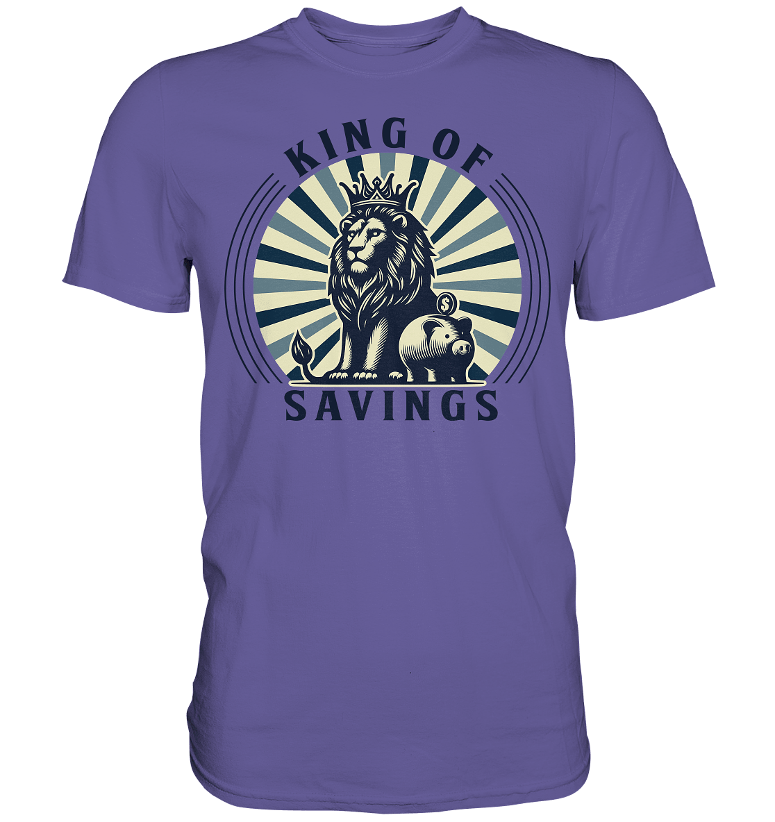 King of Savings – Löwe mit Sparschwein - Premium Shirt - FaunaFeels Onlineshop Unisex - Shirts