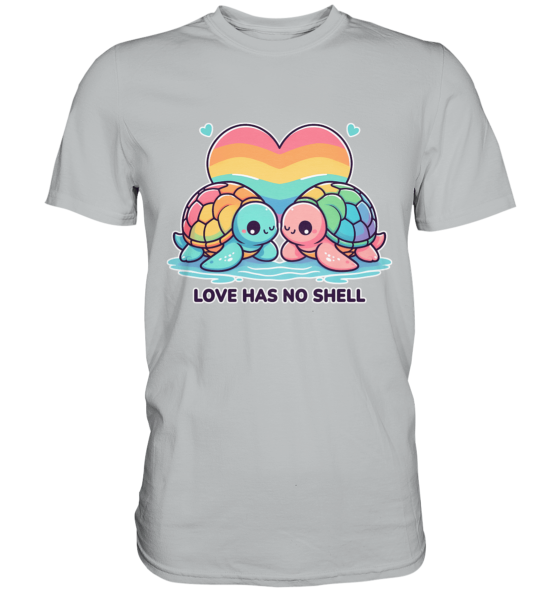 Love Has No Shell – Süße Regenbogen - Schildkröten - Premium Shirt - FaunaFeels Onlineshop Unisex - Shirts