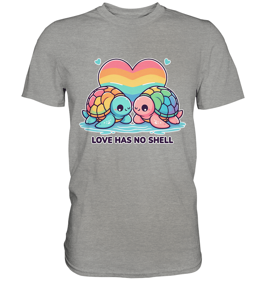 Love Has No Shell – Süße Regenbogen - Schildkröten - Premium Shirt - FaunaFeels Onlineshop Unisex - Shirts