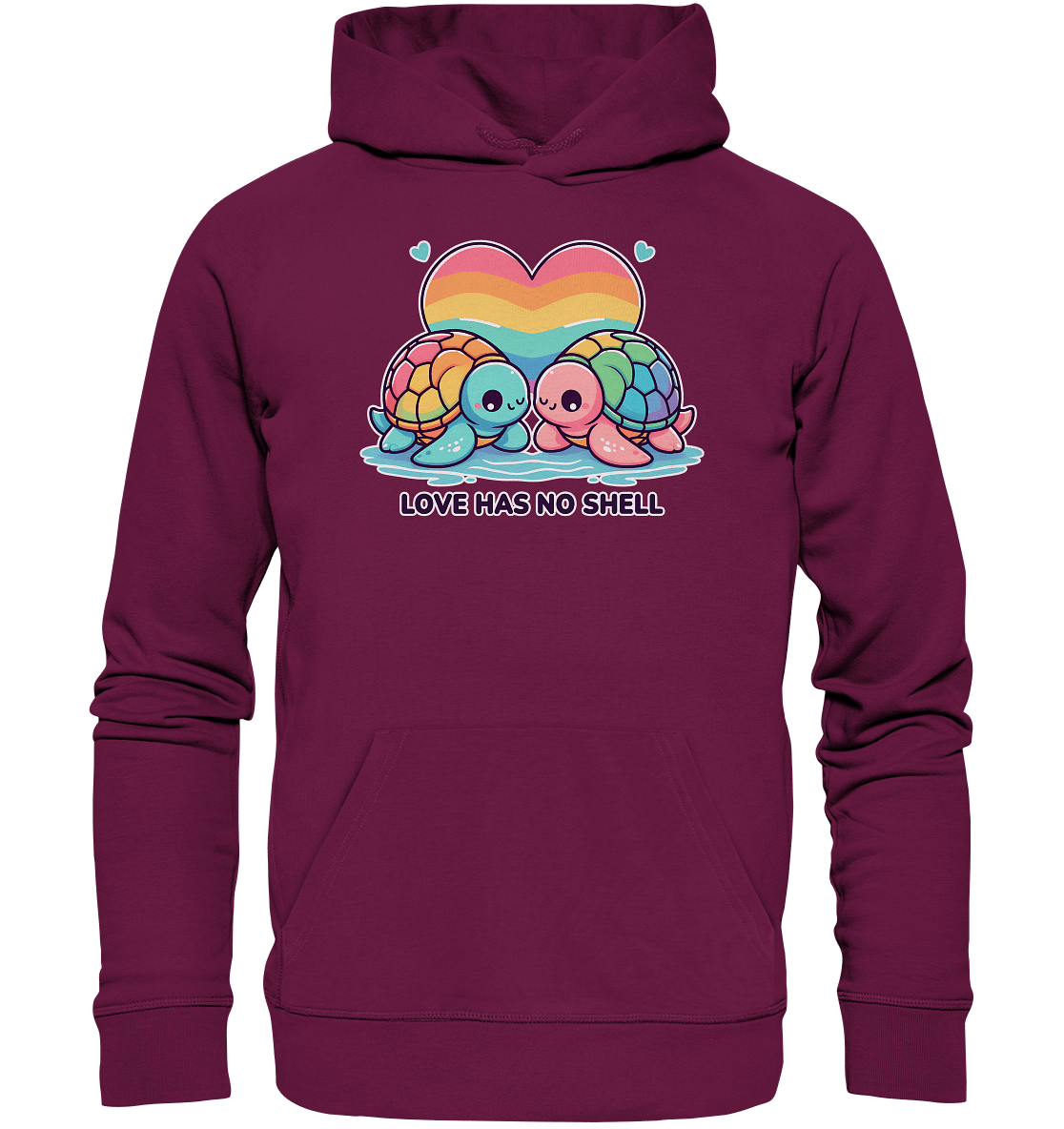 Love Has No Shell – Süße Regenbogen - Schildkröten - Premium Unisex Hoodie - FaunaFeels Onlineshop Hoodies