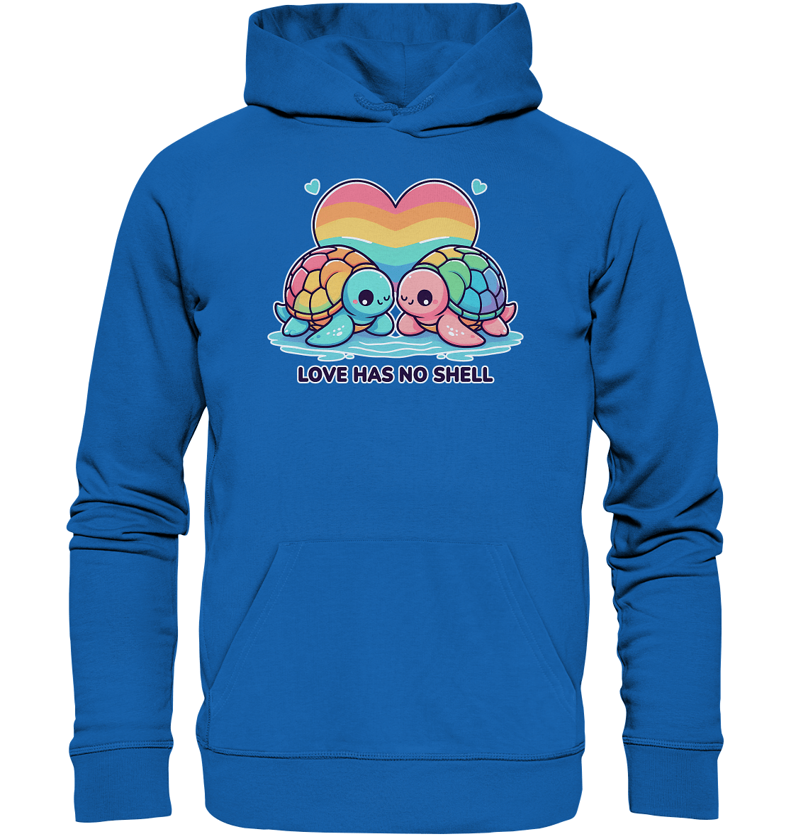Love Has No Shell – Süße Regenbogen - Schildkröten - Premium Unisex Hoodie - FaunaFeels Onlineshop Hoodies