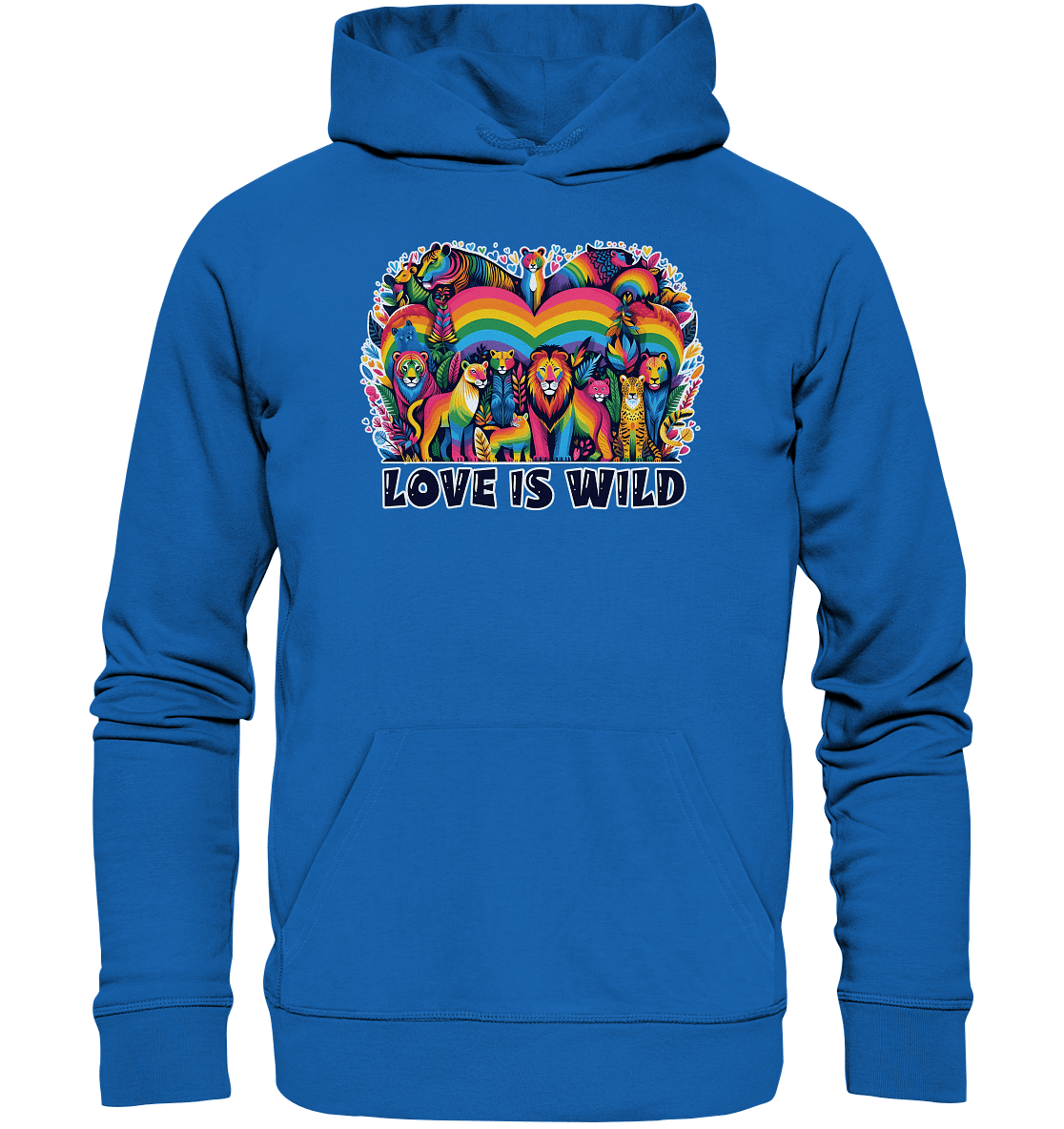 Love Is Wild – Regenbogen - Tierwelt voller Liebe - Premium Unisex Hoodie - FaunaFeels Onlineshop Hoodies