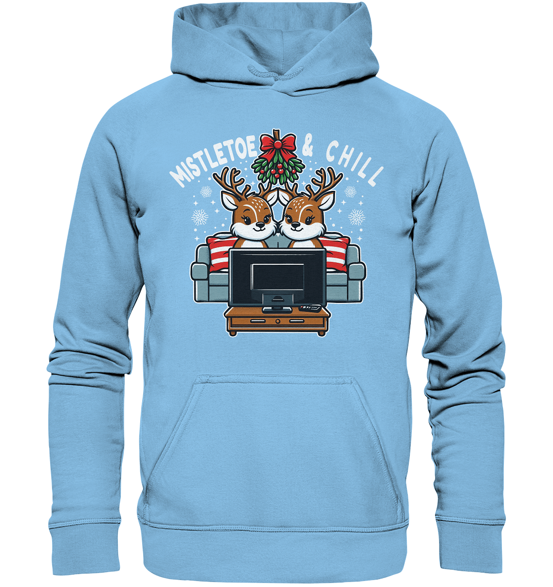 Mistletoe & Chill – Festliche Gemütlichkeit mit süßen Rentieren! - Premium T-Shirt - Kids Premium Hoodie - FaunaFeels Onlineshop Kids & Babys
