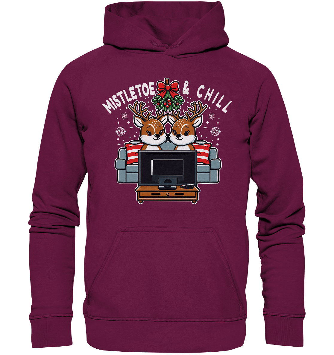 Mistletoe & Chill – Festliche Gemütlichkeit mit süßen Rentieren! - Premium T-Shirt - Kids Premium Hoodie - FaunaFeels Onlineshop Kids & Babys