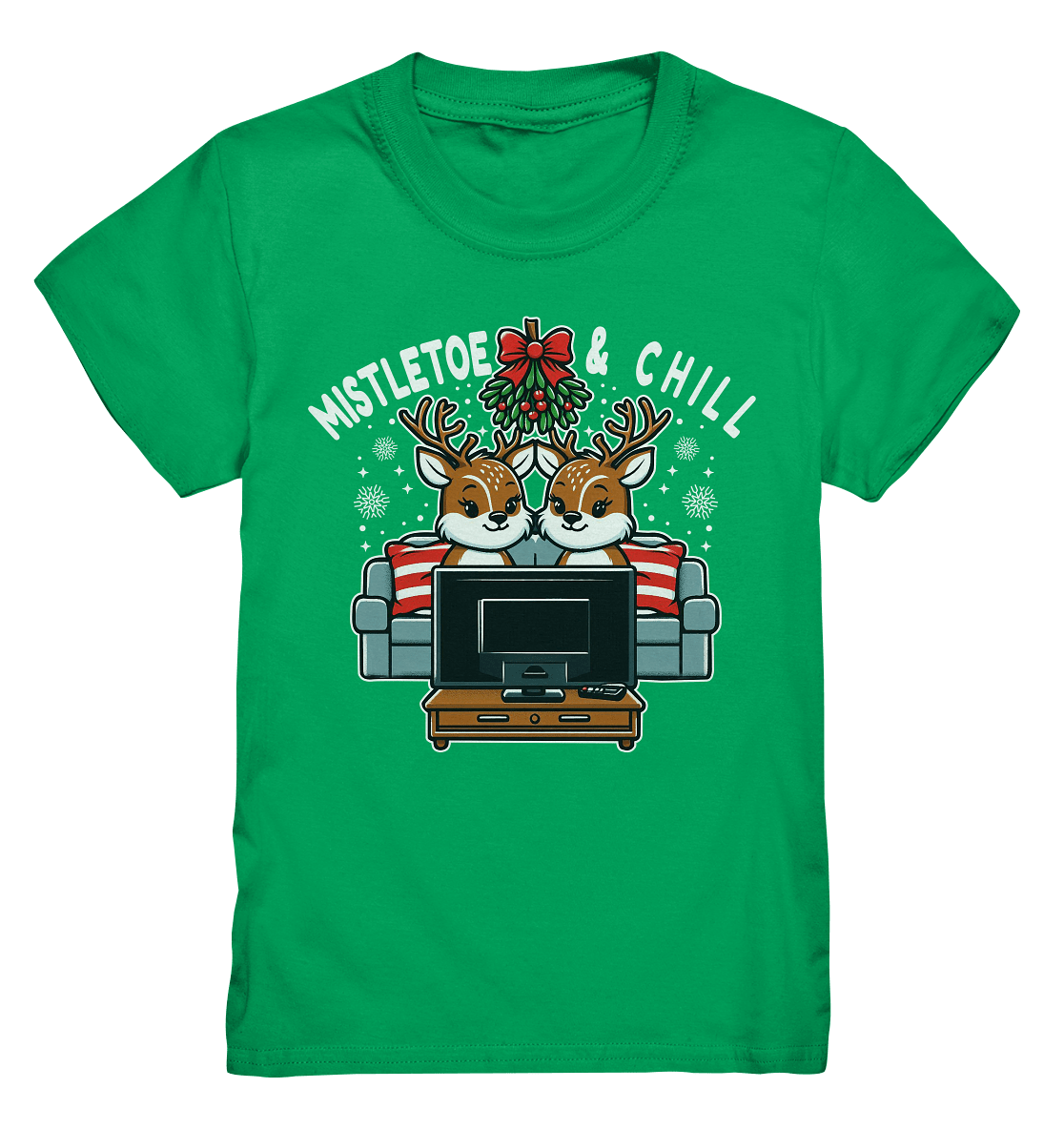 Mistletoe & Chill – Festliche Gemütlichkeit mit süßen Rentieren! - Premium T-Shirt - Kids Premium Shirt - FaunaFeels Onlineshop Kids & Babys