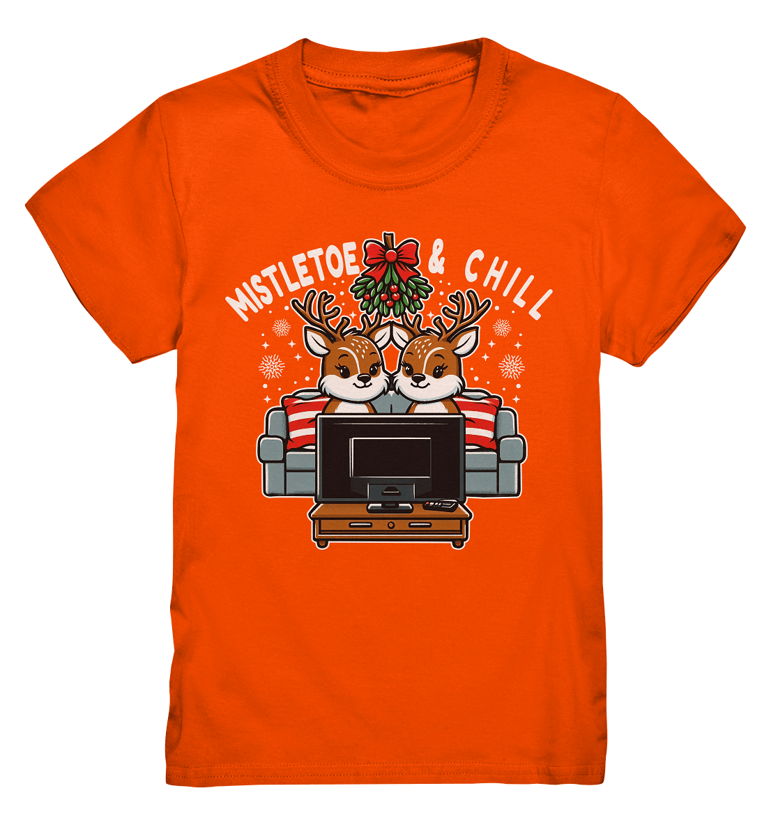 Mistletoe & Chill – Festliche Gemütlichkeit mit süßen Rentieren! - Premium T-Shirt - Kids Premium Shirt - FaunaFeels Onlineshop Kids & Babys