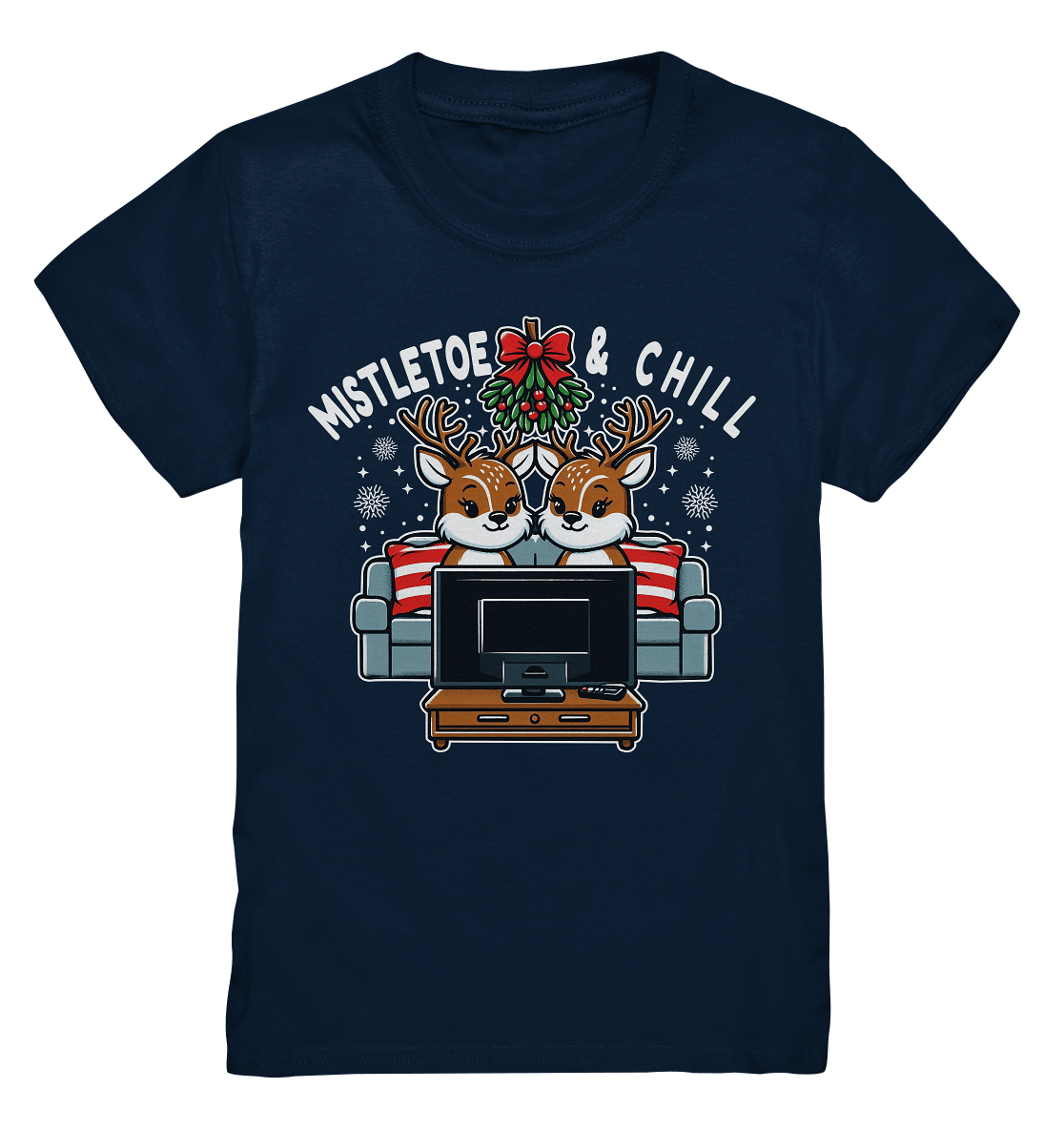 Mistletoe & Chill – Festliche Gemütlichkeit mit süßen Rentieren! - Premium T-Shirt - Kids Premium Shirt - FaunaFeels Onlineshop Kids & Babys