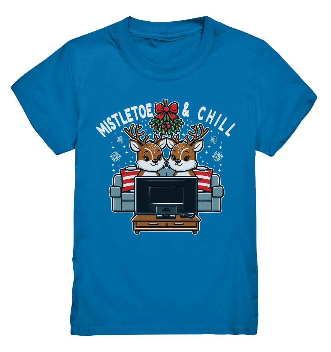 Mistletoe & Chill – Festliche Gemütlichkeit mit süßen Rentieren! - Premium T-Shirt - Kids Premium Shirt - FaunaFeels Onlineshop Kids & Babys