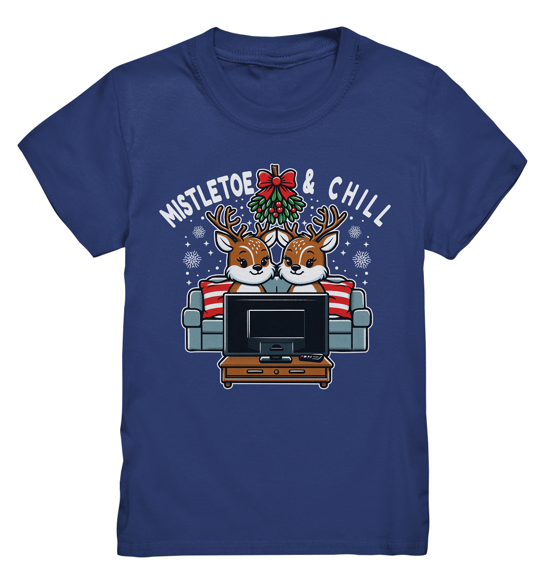 Mistletoe & Chill – Festliche Gemütlichkeit mit süßen Rentieren! - Premium T-Shirt - Kids Premium Shirt - FaunaFeels Onlineshop Kids & Babys