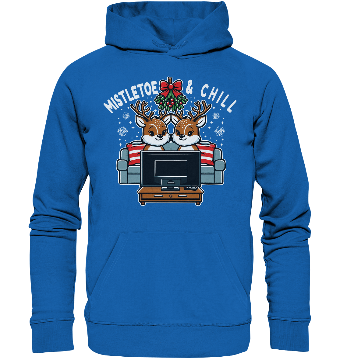 Mistletoe & Chill – Festliche Gemütlichkeit mit süßen Rentieren! - Premium T-Shirt - Premium Unisex Hoodie - FaunaFeels Onlineshop Hoodies