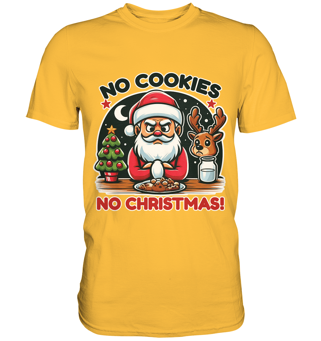No Cookies, No Christmas – Der hungrige Weihnachtsmann! - Premium Shirt - FaunaFeels Onlineshop Unisex - Shirts