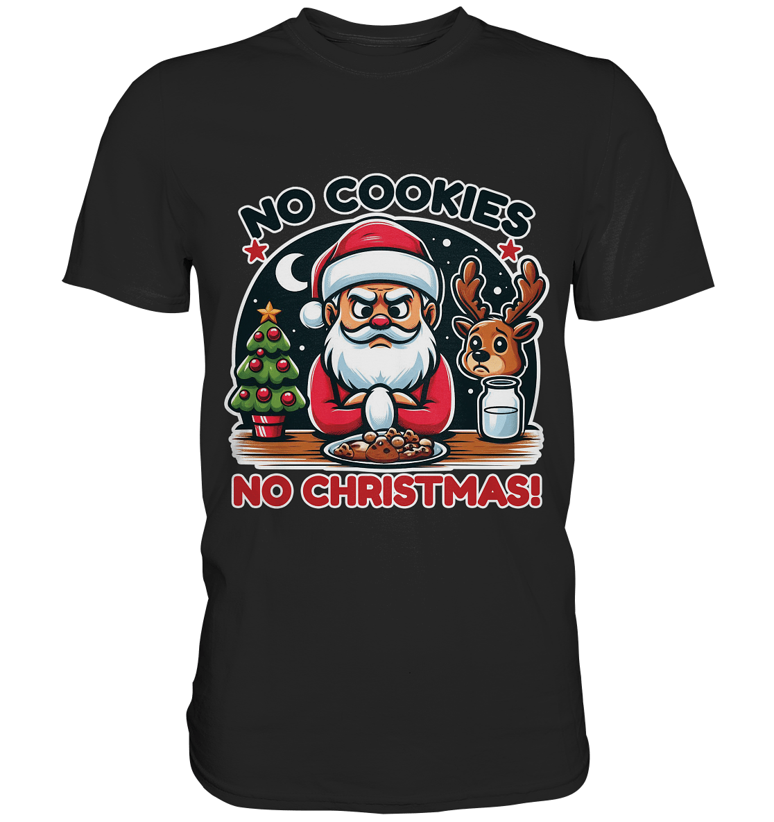 No Cookies, No Christmas – Der hungrige Weihnachtsmann! - Premium Shirt - FaunaFeels Onlineshop Unisex - Shirts