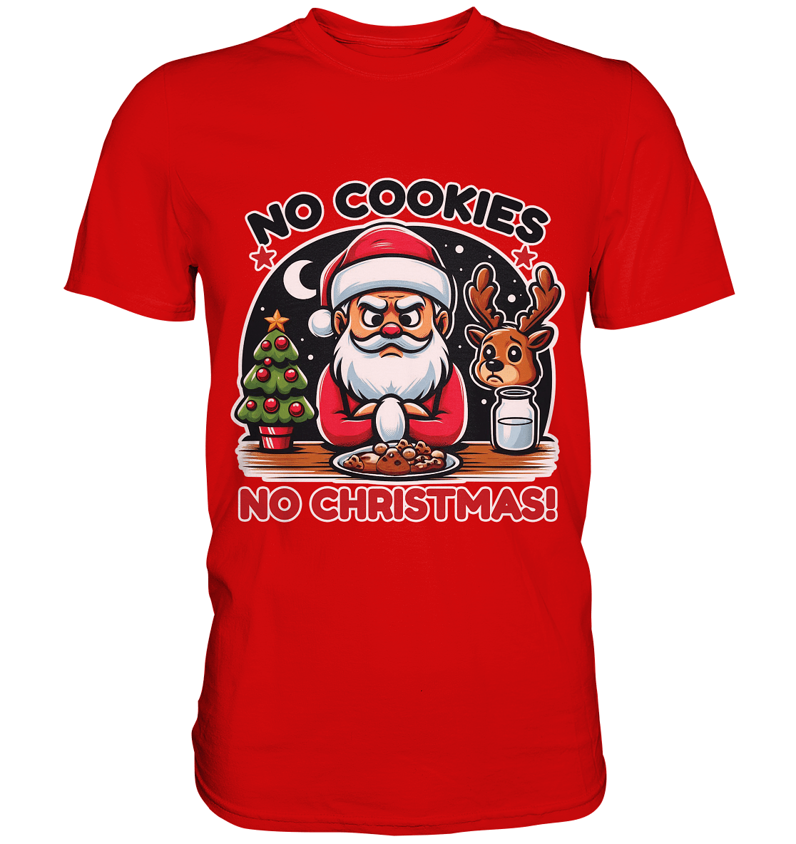 No Cookies, No Christmas – Der hungrige Weihnachtsmann! - Premium Shirt - FaunaFeels Onlineshop Unisex - Shirts