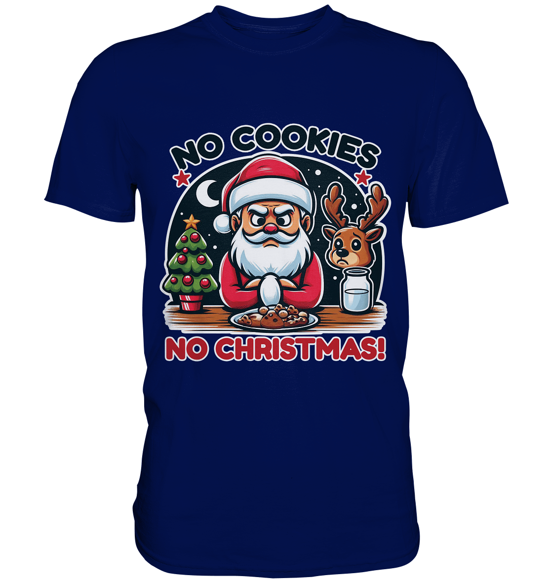 No Cookies, No Christmas – Der hungrige Weihnachtsmann! - Premium Shirt - FaunaFeels Onlineshop Unisex - Shirts