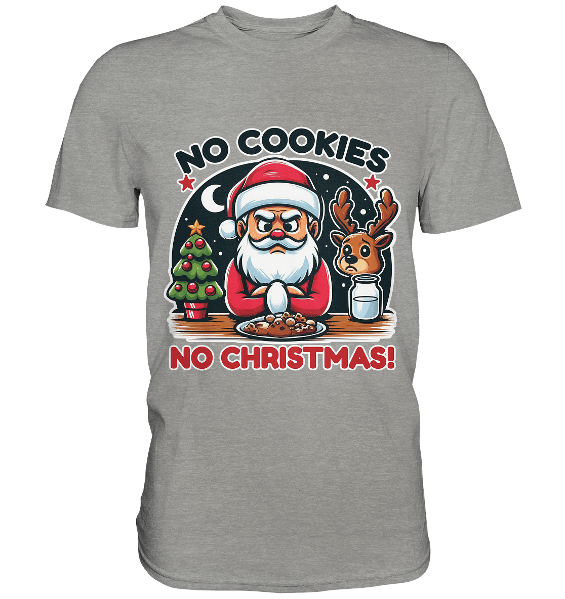 No Cookies, No Christmas – Der hungrige Weihnachtsmann! - Premium Shirt - FaunaFeels Onlineshop Unisex - Shirts