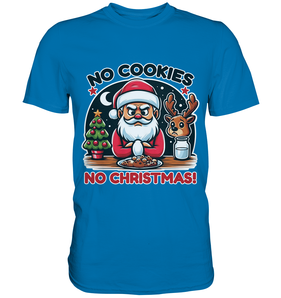 No Cookies, No Christmas – Der hungrige Weihnachtsmann! - Premium Shirt - FaunaFeels Onlineshop Unisex - Shirts