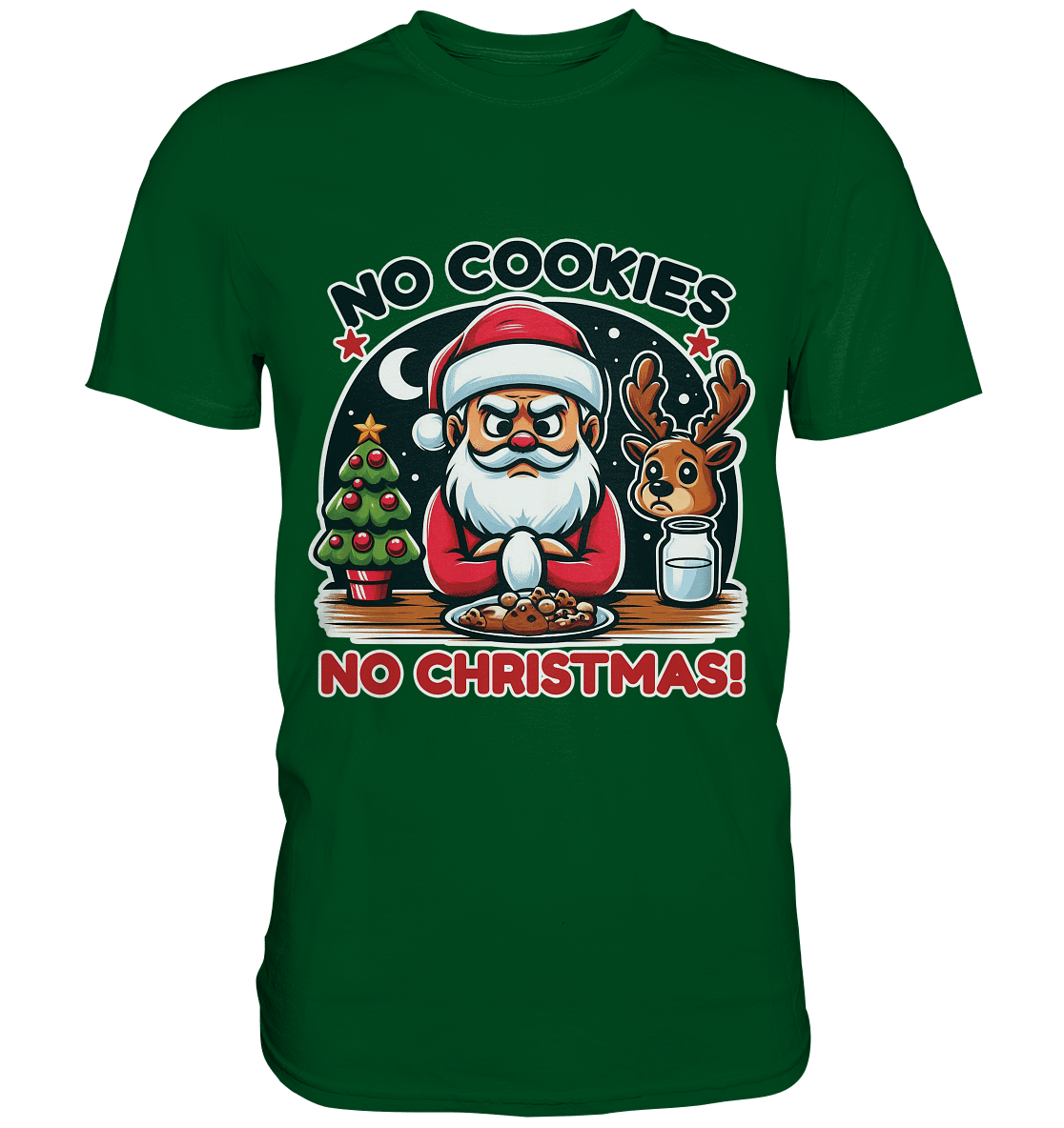 No Cookies, No Christmas – Der hungrige Weihnachtsmann! - Premium Shirt - FaunaFeels Onlineshop Unisex - Shirts