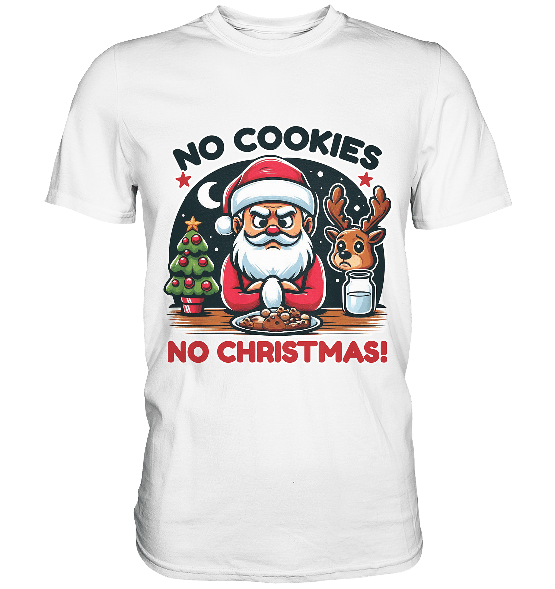 No Cookies, No Christmas – Der hungrige Weihnachtsmann! - Premium Shirt - FaunaFeels Onlineshop Unisex - Shirts