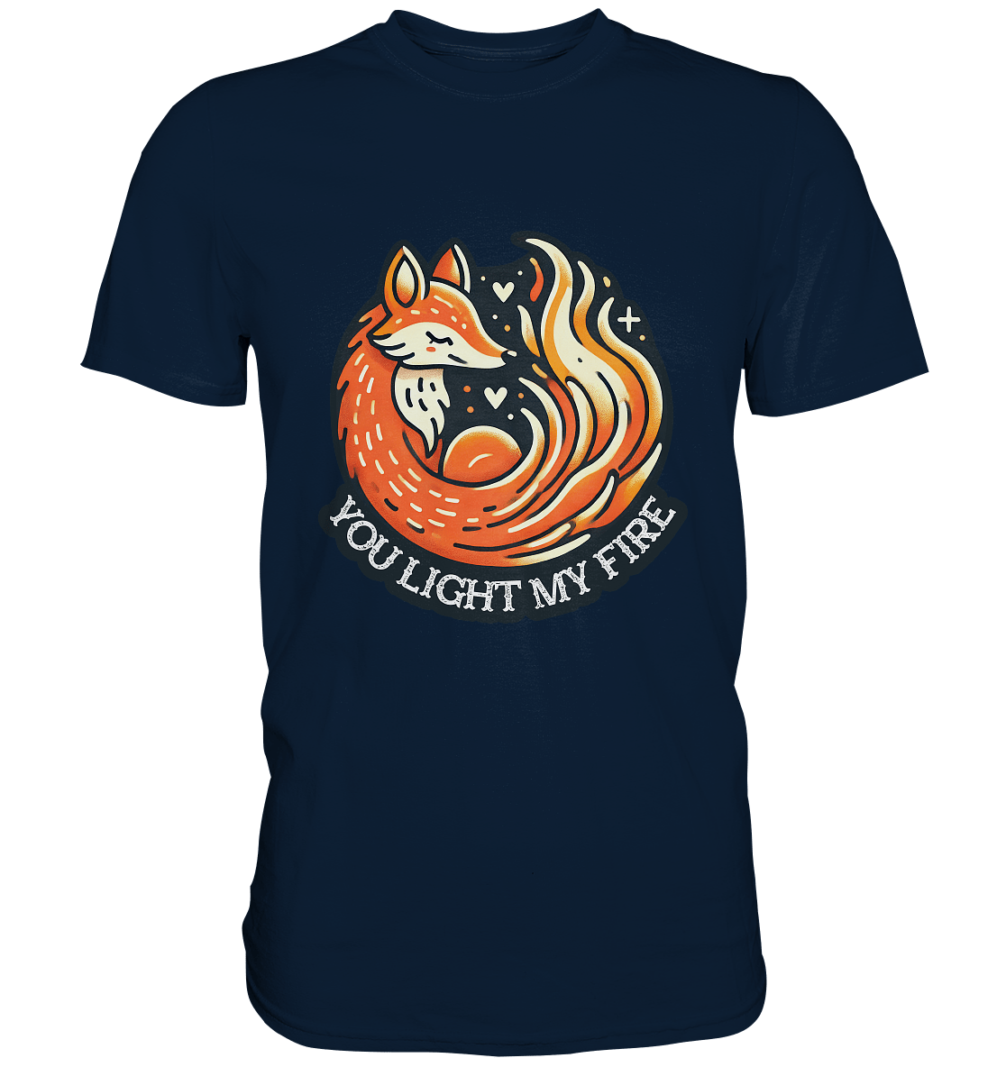 ou Light My Fire - Niedlicher Fuchs mit Flamme - Premium Shirt - FaunaFeels Onlineshop Unisex - Shirts