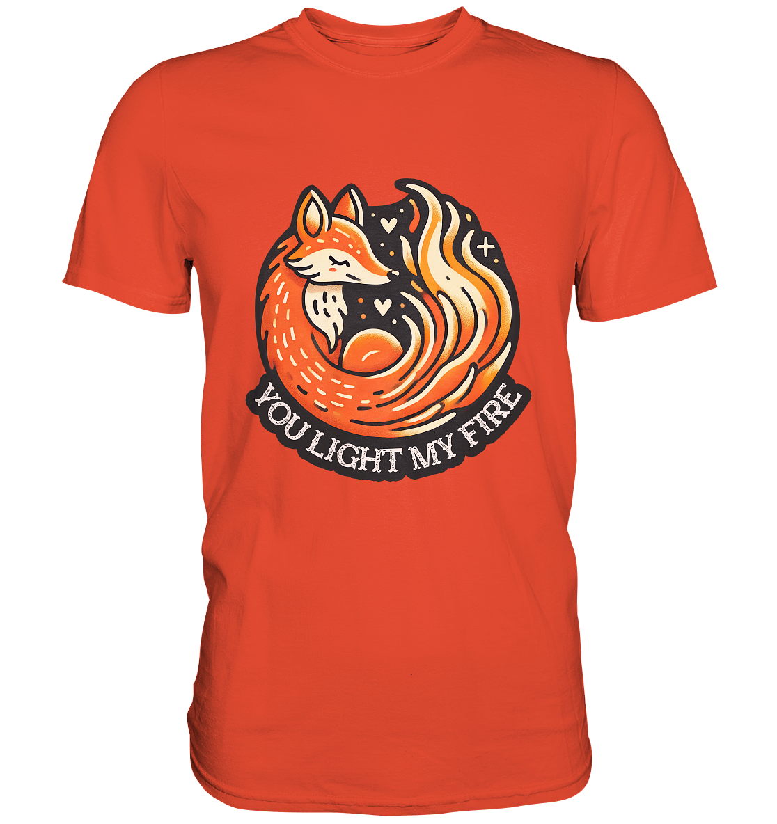 ou Light My Fire - Niedlicher Fuchs mit Flamme - Premium Shirt - FaunaFeels Onlineshop Unisex - Shirts