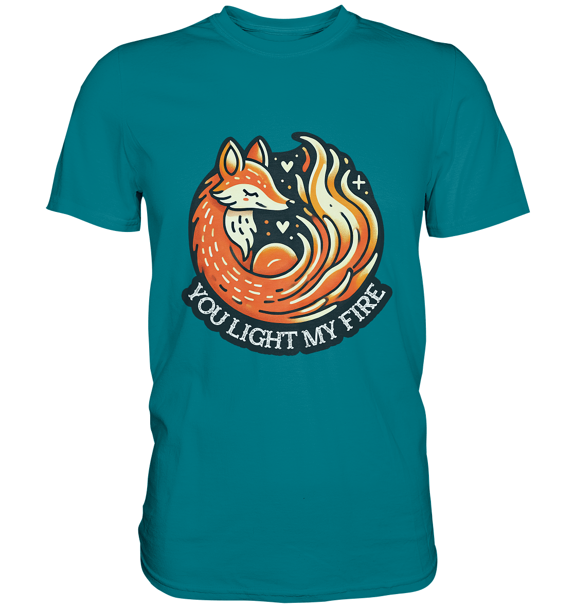 ou Light My Fire - Niedlicher Fuchs mit Flamme - Premium Shirt - FaunaFeels Onlineshop Unisex - Shirts