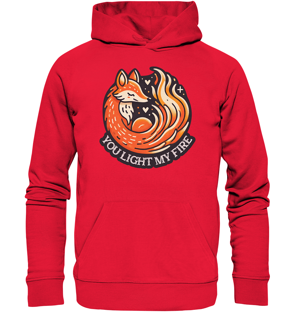 ou Light My Fire - Niedlicher Fuchs mit Flamme - Premium Unisex Hoodie - FaunaFeels Onlineshop Hoodies