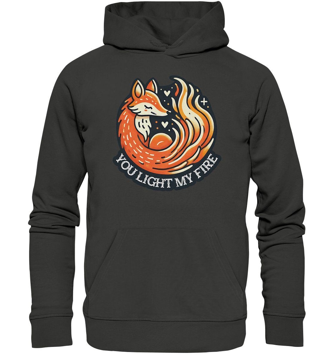 ou Light My Fire - Niedlicher Fuchs mit Flamme - Premium Unisex Hoodie - FaunaFeels Onlineshop Hoodies