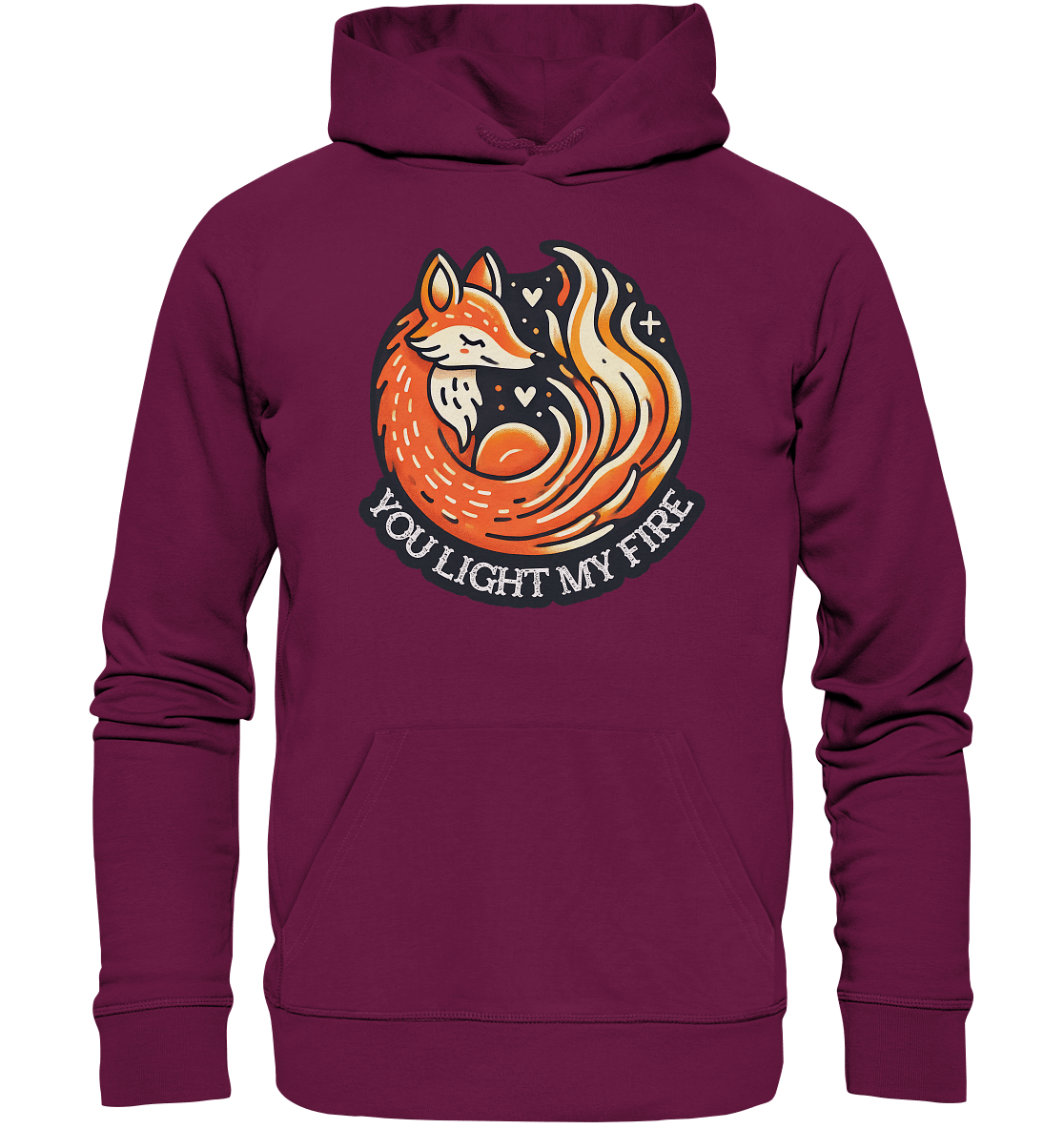 ou Light My Fire - Niedlicher Fuchs mit Flamme - Premium Unisex Hoodie - FaunaFeels Onlineshop Hoodies