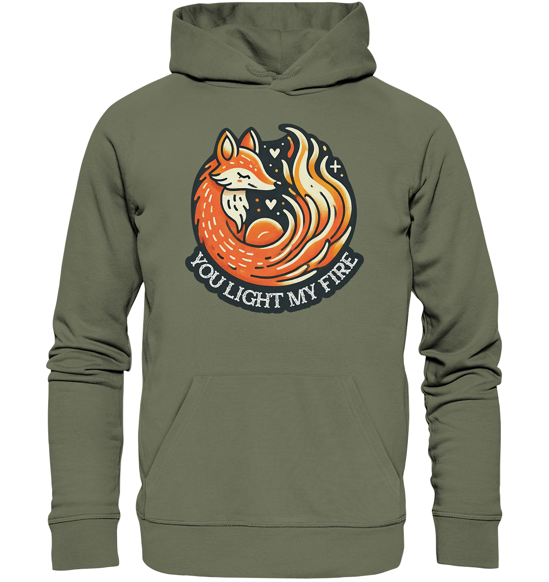 ou Light My Fire - Niedlicher Fuchs mit Flamme - Premium Unisex Hoodie - FaunaFeels Onlineshop Hoodies