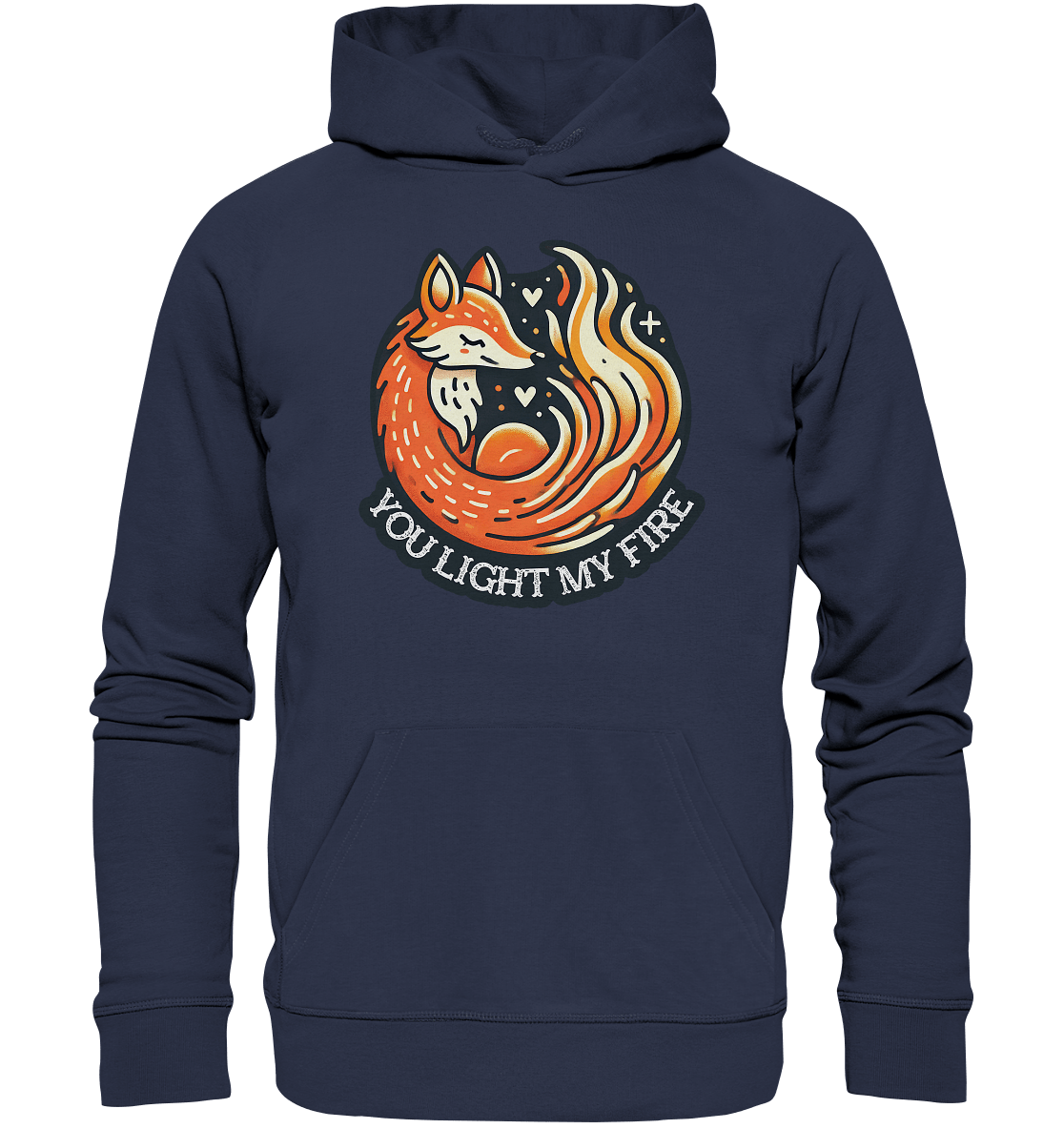 ou Light My Fire - Niedlicher Fuchs mit Flamme - Premium Unisex Hoodie - FaunaFeels Onlineshop Hoodies