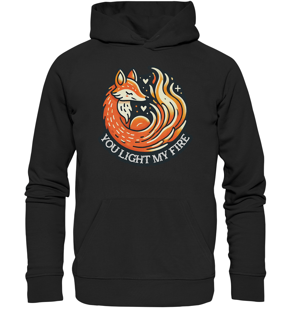 ou Light My Fire - Niedlicher Fuchs mit Flamme - Premium Unisex Hoodie - FaunaFeels Onlineshop Hoodies