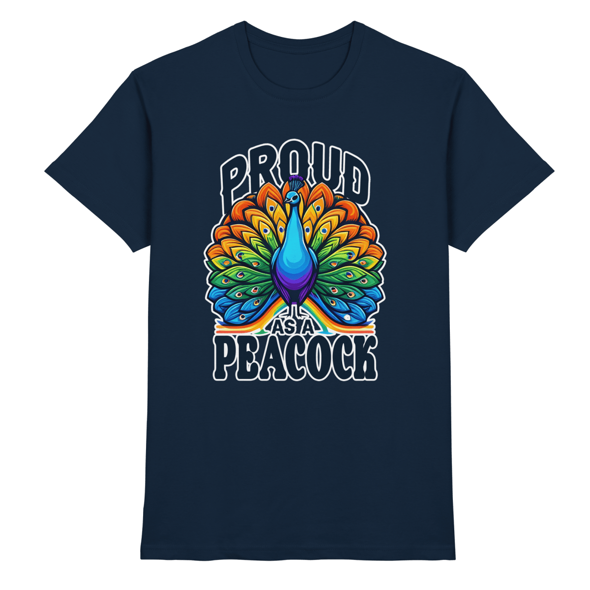Proud as a Peacock – Strahlender Regenbogen - Pfau - Heavy Cotton T-Shirt - FaunaFeels Onlineshop Unisex - Shirts