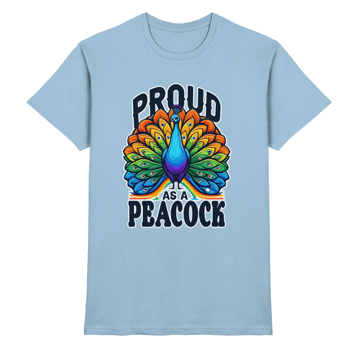 Proud as a Peacock – Strahlender Regenbogen - Pfau - Heavy Cotton T-Shirt - FaunaFeels Onlineshop Unisex - Shirts