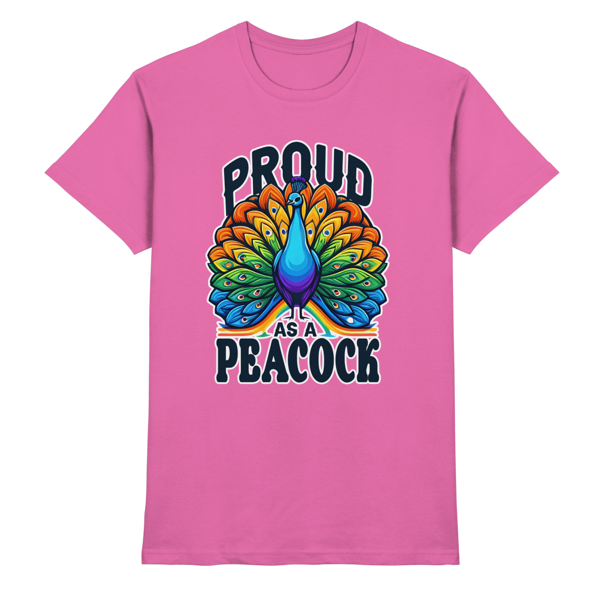 Proud as a Peacock – Strahlender Regenbogen - Pfau - Heavy Cotton T-Shirt - FaunaFeels Onlineshop Unisex - Shirts