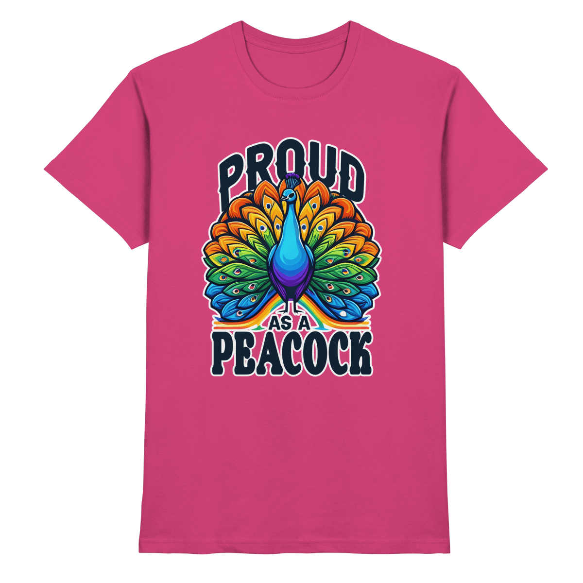 Proud as a Peacock – Strahlender Regenbogen - Pfau - Heavy Cotton T-Shirt - FaunaFeels Onlineshop Unisex - Shirts