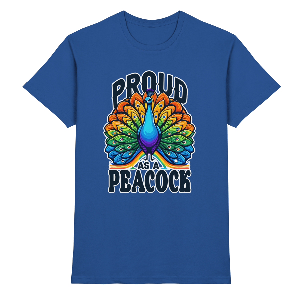Proud as a Peacock – Strahlender Regenbogen - Pfau - Heavy Cotton T-Shirt - FaunaFeels Onlineshop Unisex - Shirts