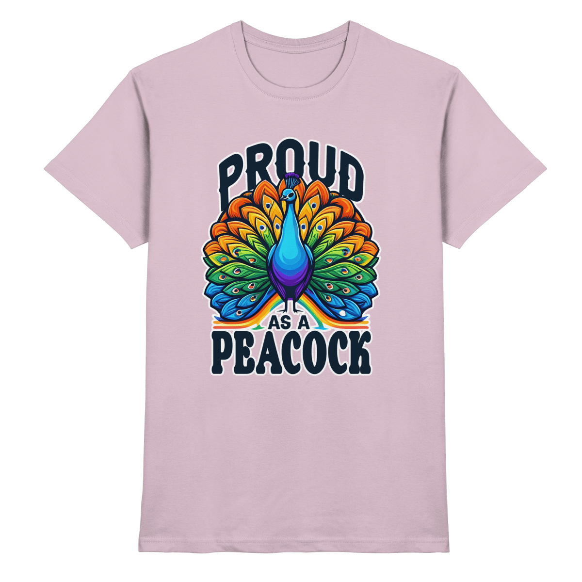 Proud as a Peacock – Strahlender Regenbogen - Pfau - Heavy Cotton T-Shirt - FaunaFeels Onlineshop Unisex - Shirts