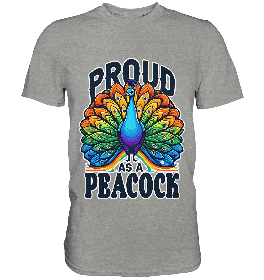 Proud as a Peacock – Strahlender Regenbogen - Pfau - Premium Shirt - FaunaFeels Onlineshop Unisex - Shirts
