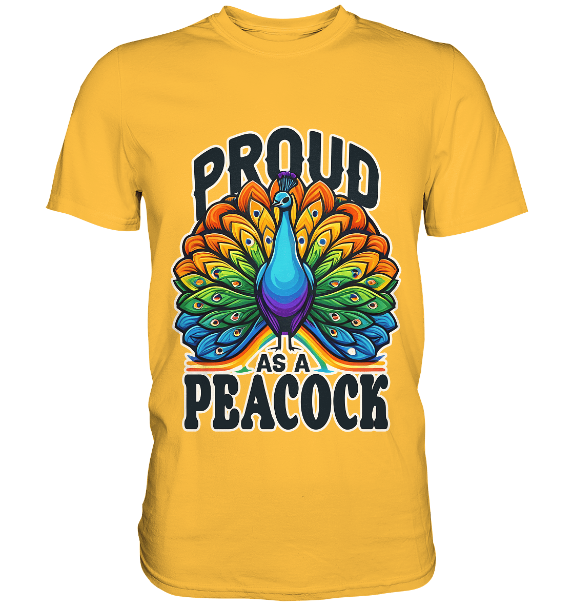 Proud as a Peacock – Strahlender Regenbogen - Pfau - Premium Shirt - FaunaFeels Onlineshop Unisex - Shirts