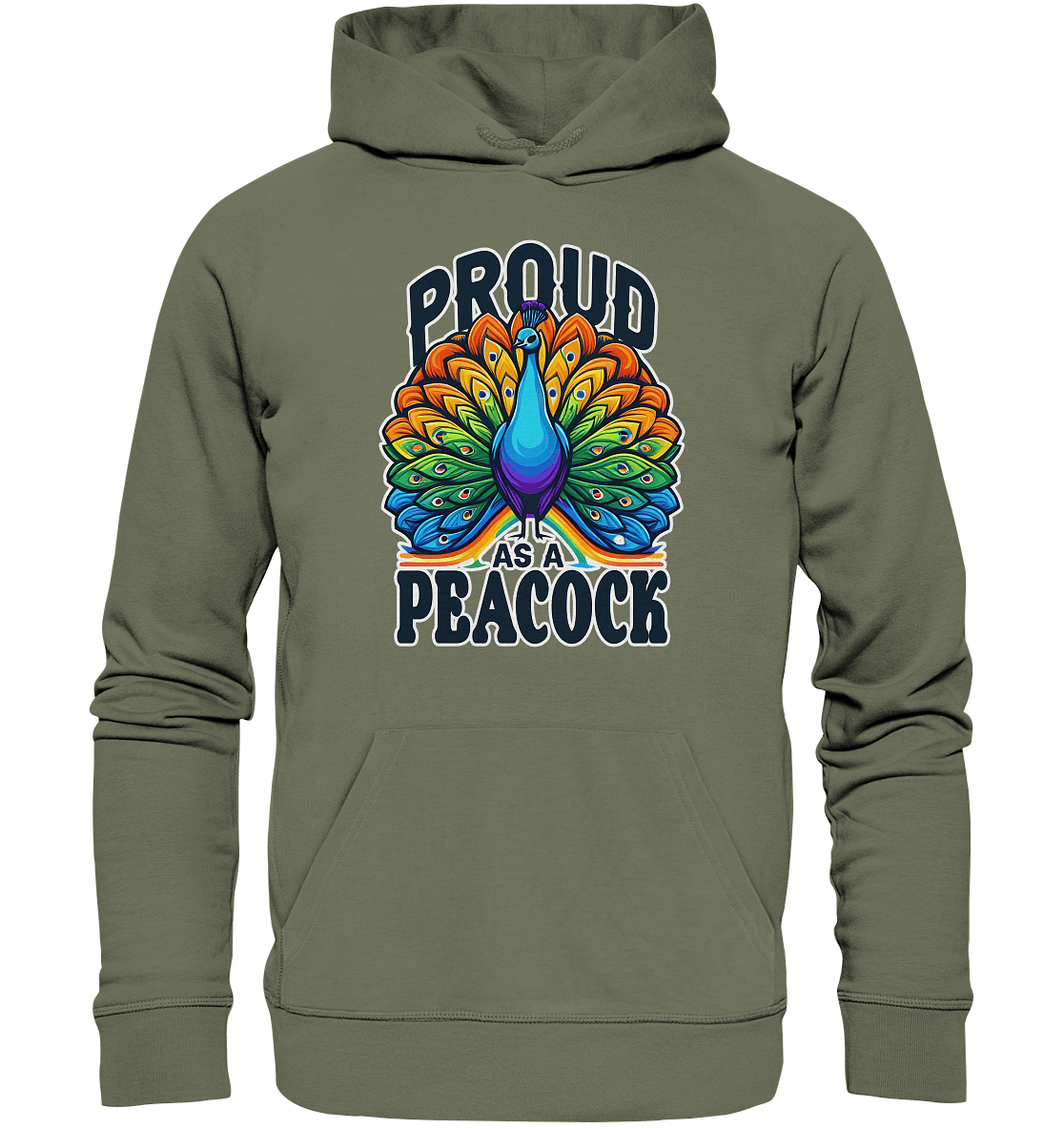 Proud as a Peacock – Strahlender Regenbogen - Pfau - Premium Unisex Hoodie - FaunaFeels Onlineshop Hoodies