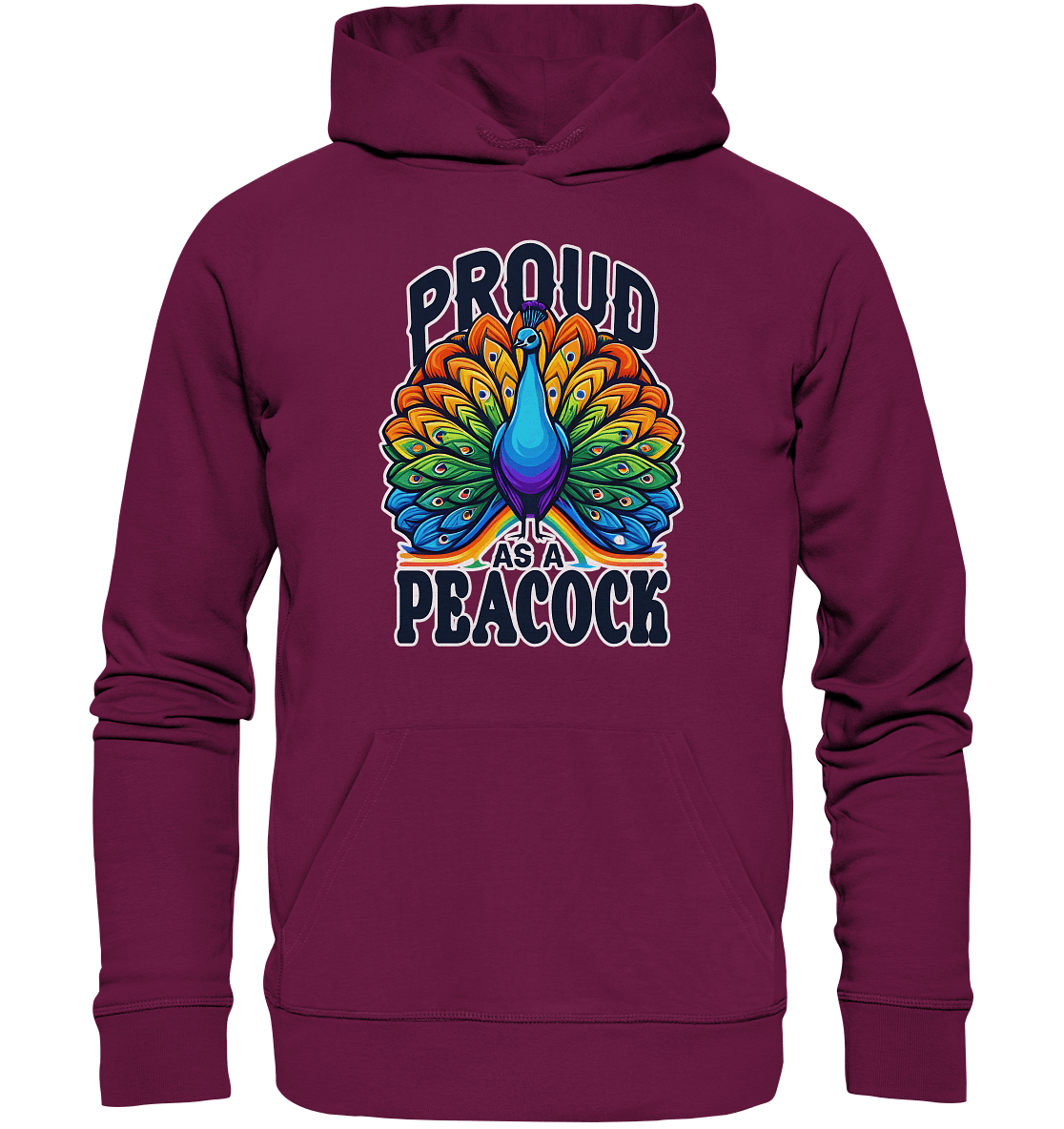 Proud as a Peacock – Strahlender Regenbogen - Pfau - Premium Unisex Hoodie - FaunaFeels Onlineshop Hoodies
