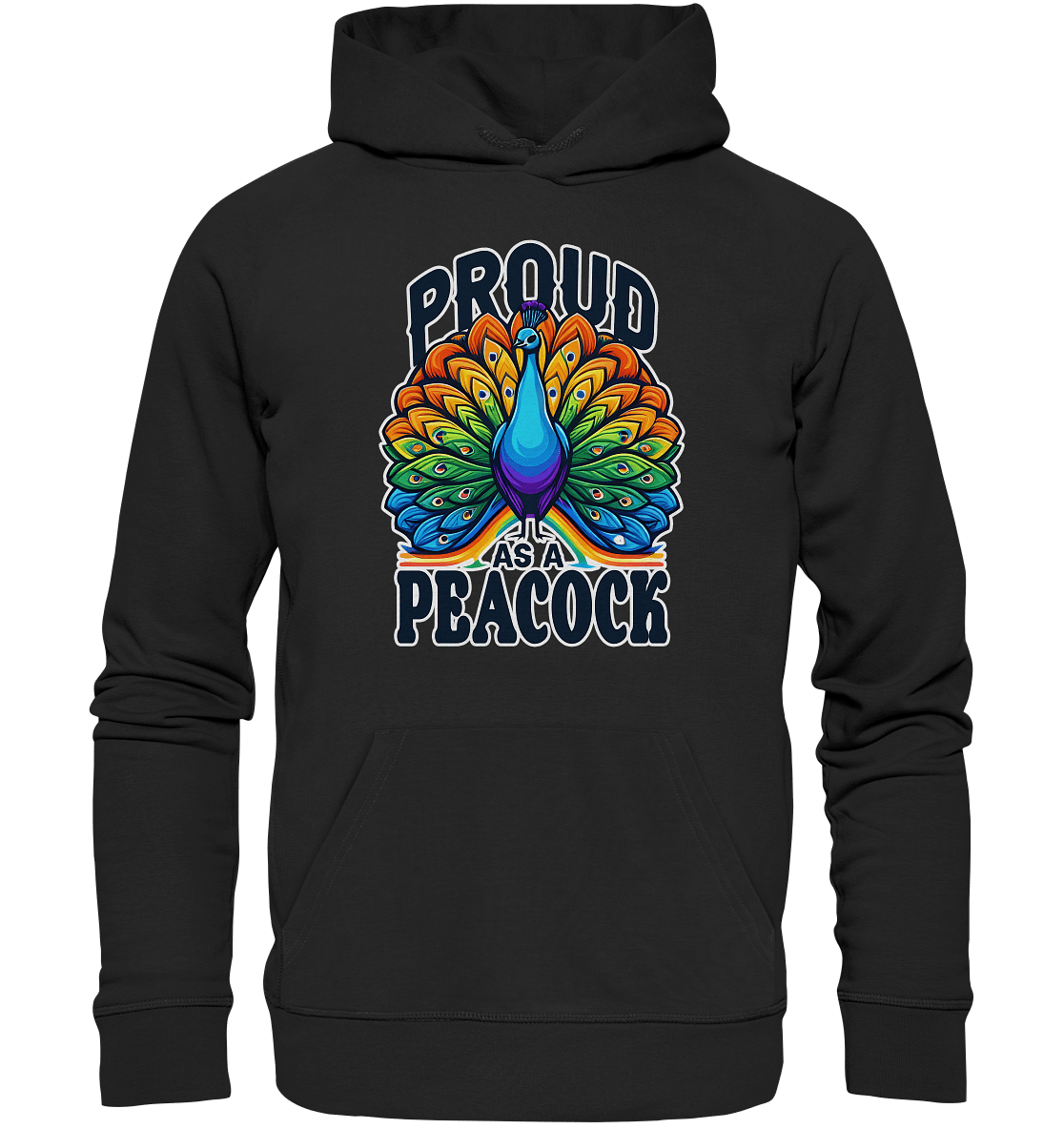 Proud as a Peacock – Strahlender Regenbogen - Pfau - Premium Unisex Hoodie - FaunaFeels Onlineshop Hoodies