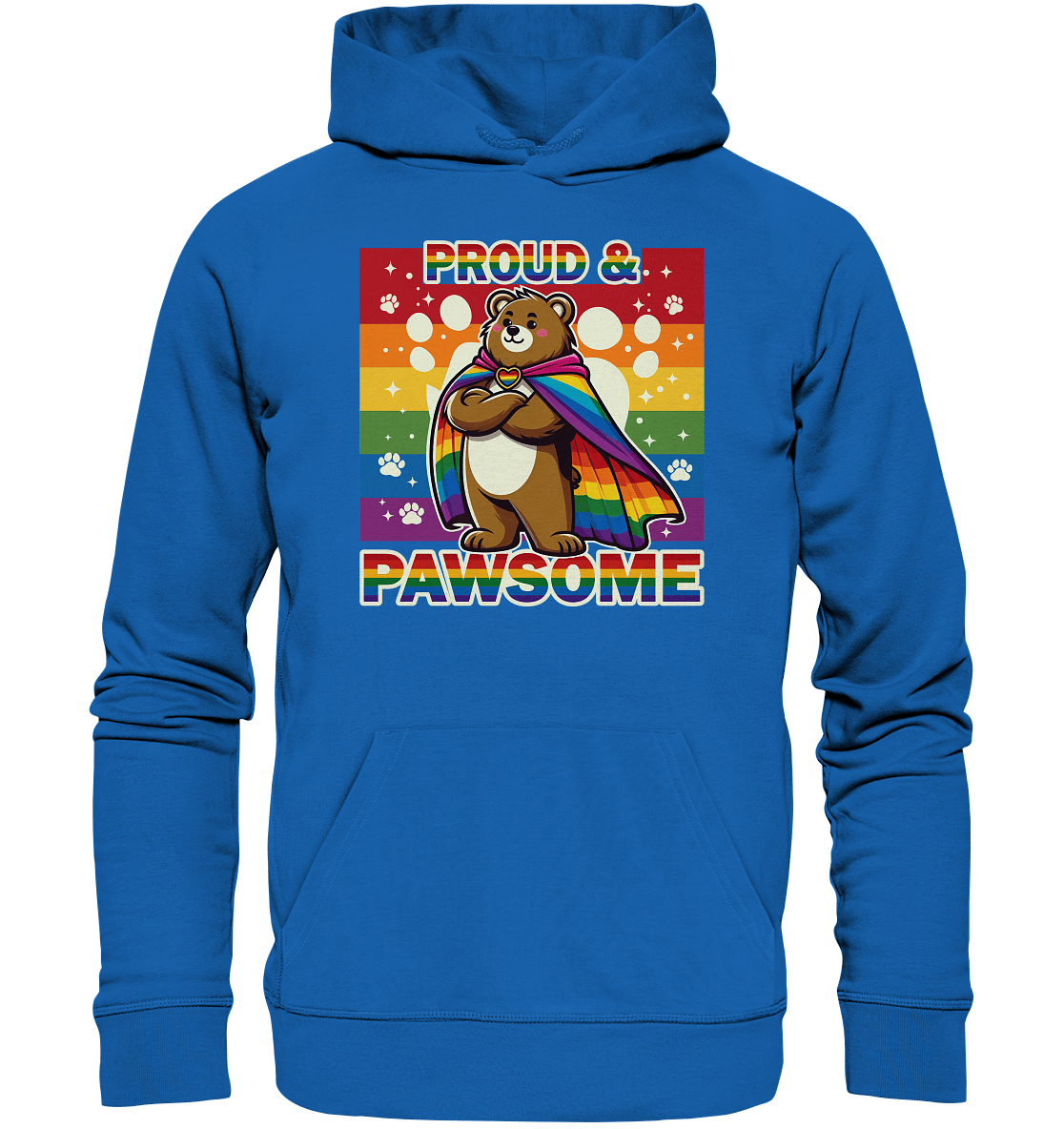 Proud & Pawsome – Starker Regenbogen - Bär - Premium Unisex Hoodie - FaunaFeels Onlineshop Hoodies