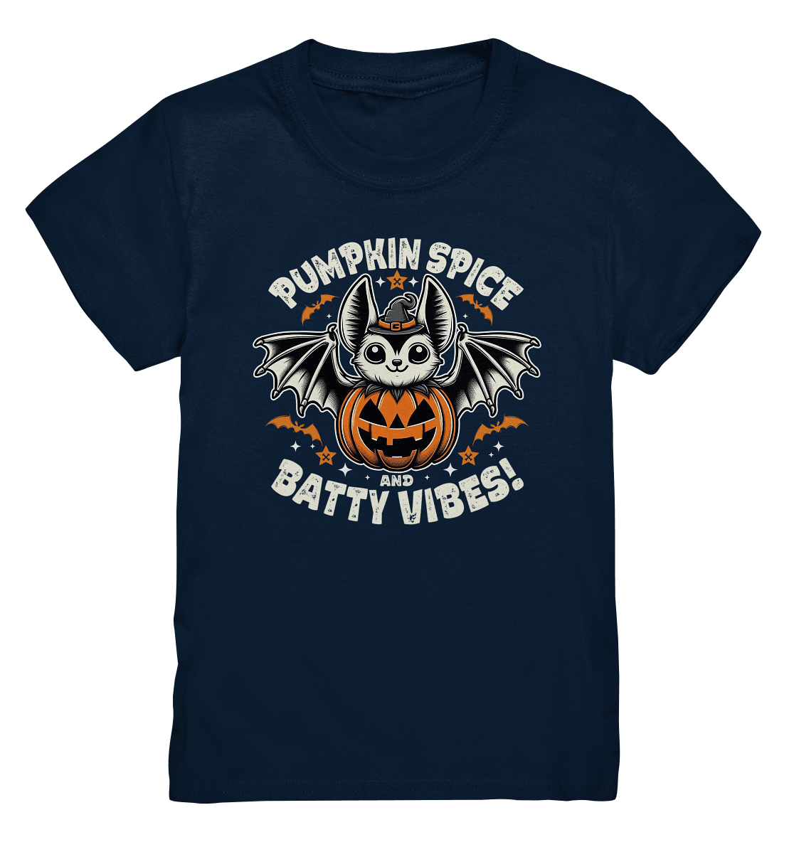 Pumpkin Spice und Batty Vibes – Süß und frech zugleich! - Kids Premium Shirt - FaunaFeels Onlineshop Kids & Babys