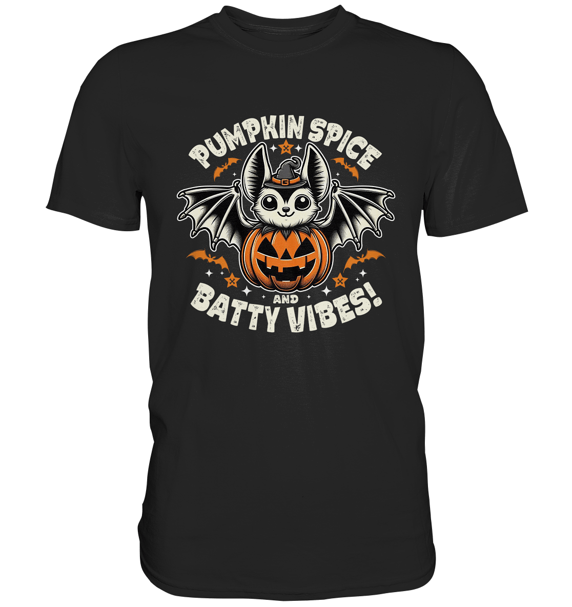 Pumpkin Spice und Batty Vibes – Süß und frech zugleich! - Premium Shirt - FaunaFeels Onlineshop Unisex - Shirts