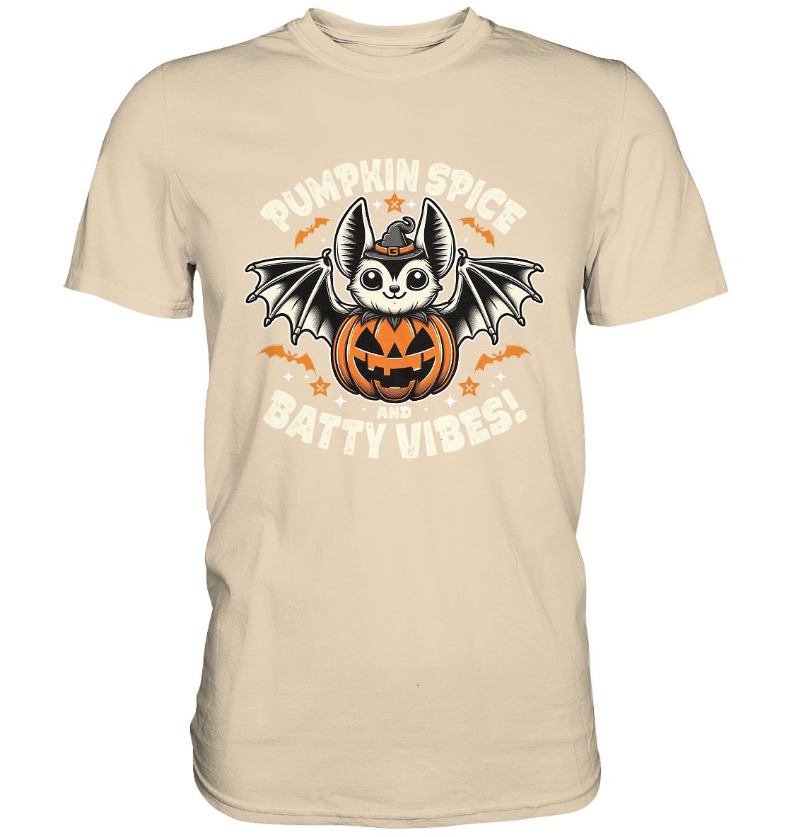 Pumpkin Spice und Batty Vibes – Süß und frech zugleich! - Premium Shirt - FaunaFeels Onlineshop Unisex - Shirts
