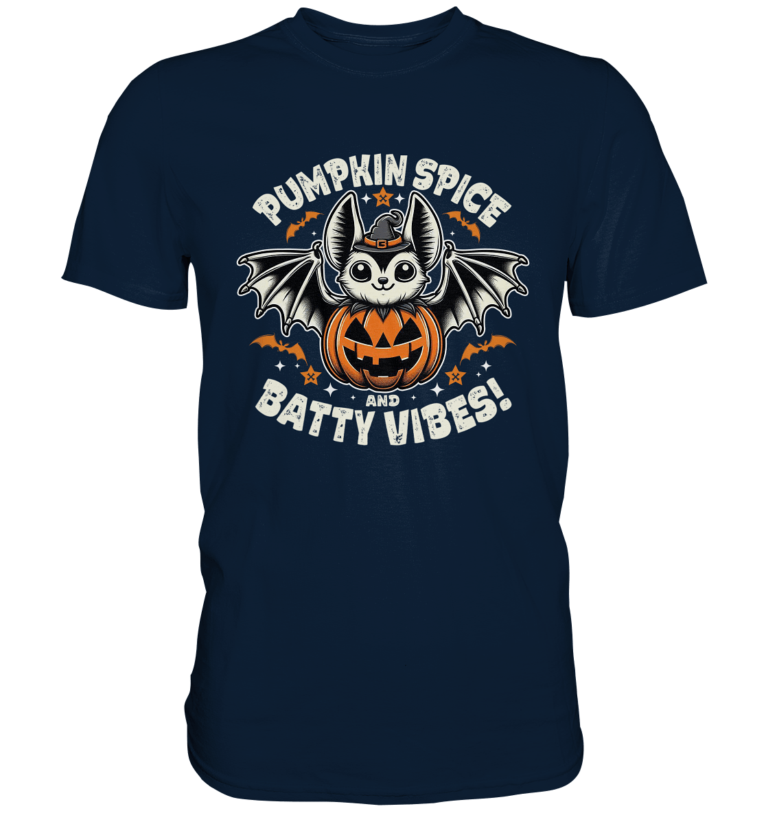Pumpkin Spice und Batty Vibes – Süß und frech zugleich! - Premium Shirt - FaunaFeels Onlineshop Unisex - Shirts