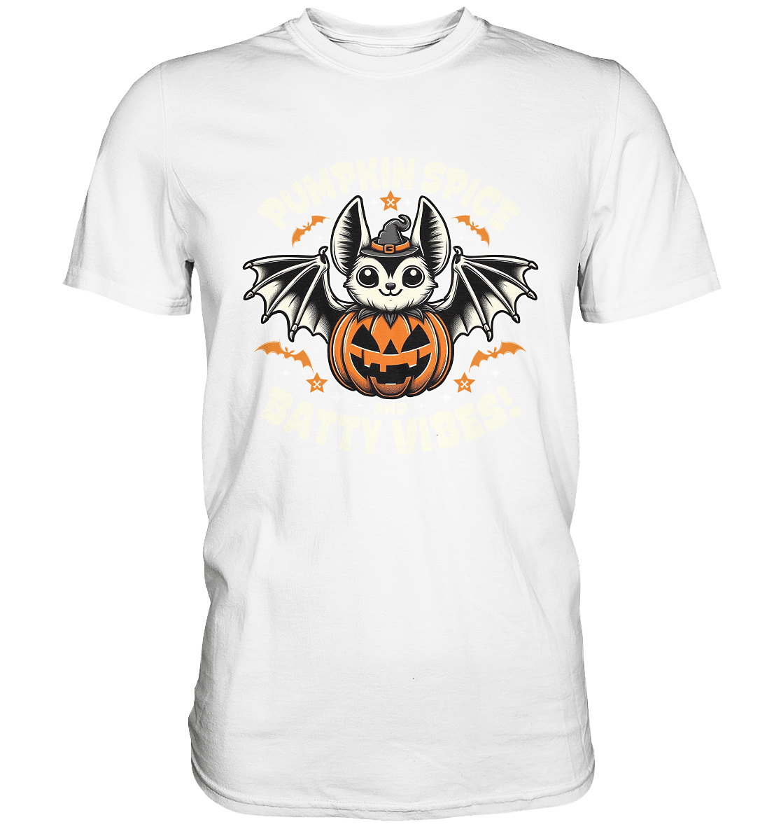 Pumpkin Spice und Batty Vibes – Süß und frech zugleich! - Premium Shirt - FaunaFeels Onlineshop Unisex - Shirts